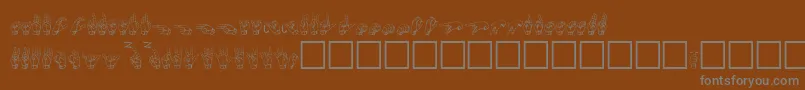 Шрифт Gallaudet ffy – серые шрифты на коричневом фоне