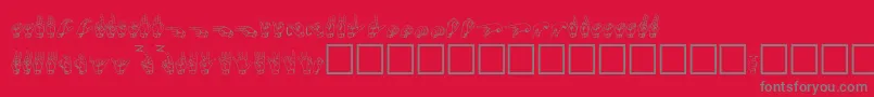 Gallaudet ffy Font – Gray Fonts on Red Background
