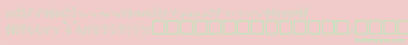 Gallaudet ffy Font – Green Fonts on Pink Background