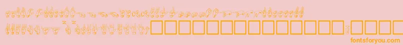 Gallaudet ffy Font – Orange Fonts on Pink Background