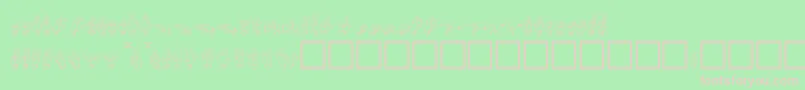 フォントGallaudet ffy – 緑の背景にピンクのフォント