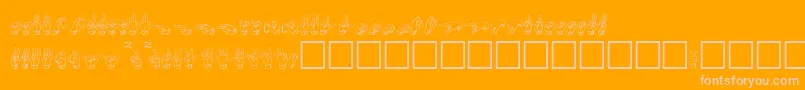 Gallaudet ffy Font – Pink Fonts on Orange Background
