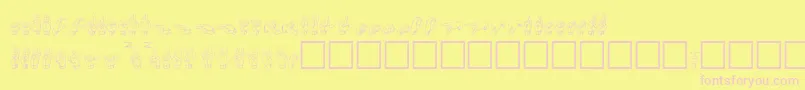 Gallaudet ffy-fontti – vaaleanpunaiset fontit keltaisella taustalla