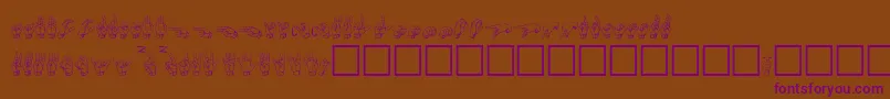 Gallaudet ffy Font – Purple Fonts on Brown Background