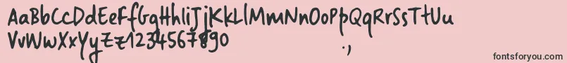 Landslidesample Font – Black Fonts on Pink Background