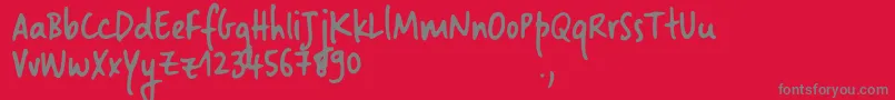 Landslidesample Font – Gray Fonts on Red Background