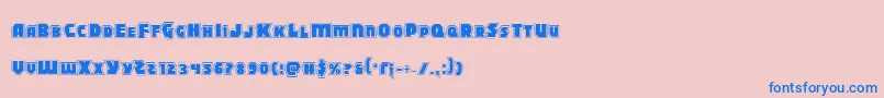 Blitzstrikepro Font – Blue Fonts on Pink Background