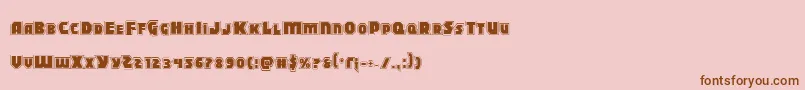 Blitzstrikepro Font – Brown Fonts on Pink Background
