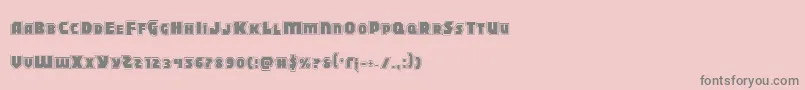 フォントBlitzstrikepro – ピンクの背景に灰色の文字