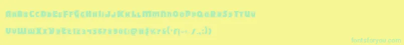 Czcionka Blitzstrikepro – zielone czcionki na żółtym tle