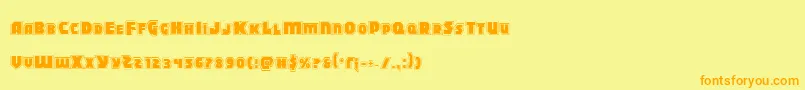 Blitzstrikepro Font – Orange Fonts on Yellow Background