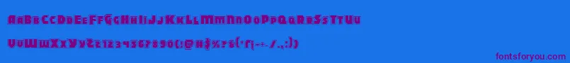 Blitzstrikepro Font – Purple Fonts on Blue Background