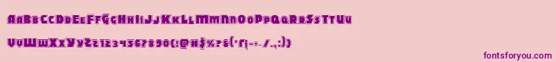 Blitzstrikepro Font – Purple Fonts on Pink Background