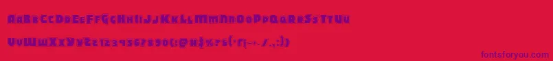 Blitzstrikepro Font – Purple Fonts on Red Background