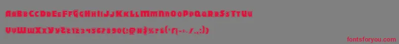 Blitzstrikepro Font – Red Fonts on Gray Background