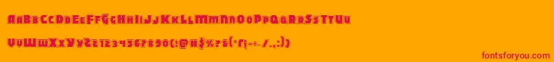 Blitzstrikepro Font – Red Fonts on Orange Background