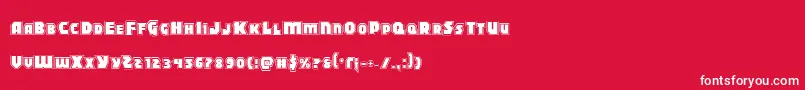 Blitzstrikepro Font – White Fonts on Red Background