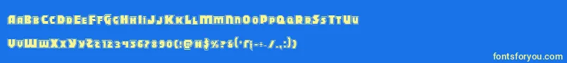 Blitzstrikepro Font – Yellow Fonts on Blue Background