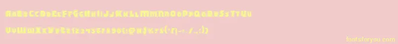 Blitzstrikepro Font – Yellow Fonts on Pink Background