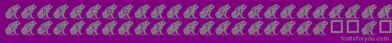 fuente PfFrog2 – Fuentes Grises Sobre Fondo Morado