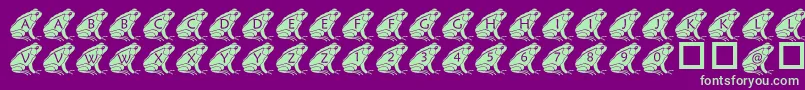 PfFrog2-fontti – vihreät fontit violetilla taustalla