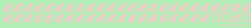 フォントPfFrog2 – 緑の背景にピンクのフォント