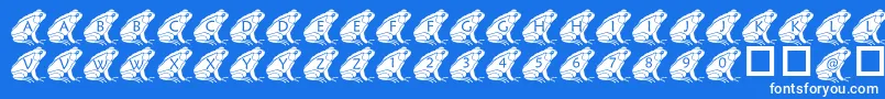 PfFrog2 Font – White Fonts on Blue Background