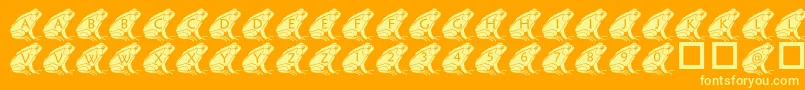 PfFrog2 Font – Yellow Fonts on Orange Background