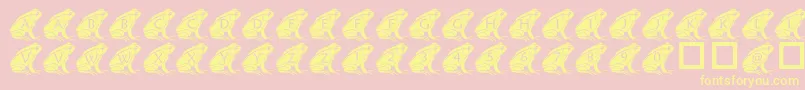 PfFrog2 Font – Yellow Fonts on Pink Background
