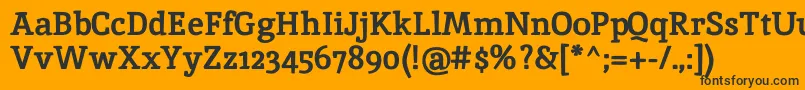 InikaBold Font – Black Fonts on Orange Background
