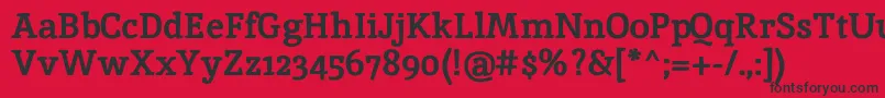 InikaBold Font – Black Fonts on Red Background