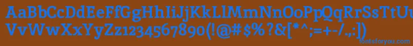 InikaBold Font – Blue Fonts on Brown Background