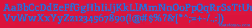 InikaBold Font – Blue Fonts on Red Background