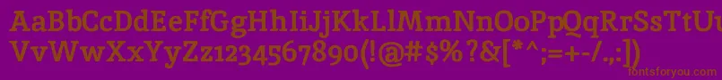 InikaBold-fontti – ruskeat fontit violetilla taustalla