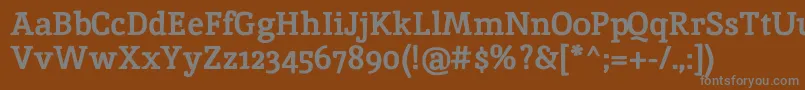 Шрифт InikaBold – серые шрифты на коричневом фоне