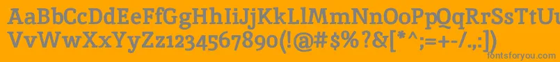 InikaBold Font – Gray Fonts on Orange Background