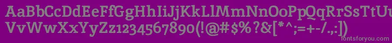 フォントInikaBold – 紫の背景に灰色の文字