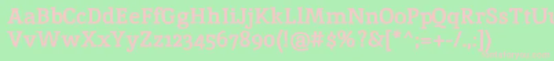 InikaBold Font – Pink Fonts on Green Background