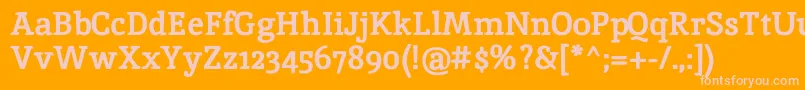フォントInikaBold – オレンジの背景にピンクのフォント
