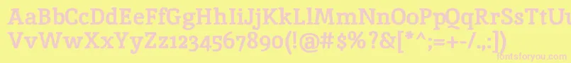 InikaBold Font – Pink Fonts on Yellow Background