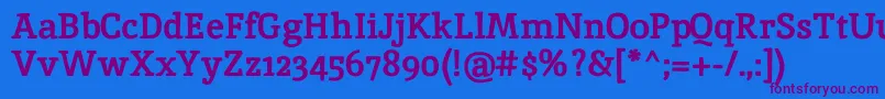 InikaBold Font – Purple Fonts on Blue Background