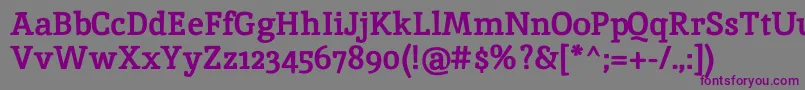 Шрифт InikaBold – фиолетовые шрифты на сером фоне