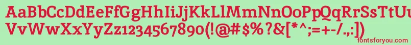 InikaBold Font – Red Fonts on Green Background