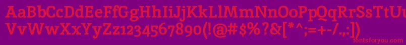 InikaBold Font – Red Fonts on Purple Background