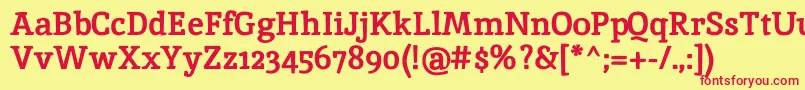 InikaBold Font – Red Fonts on Yellow Background