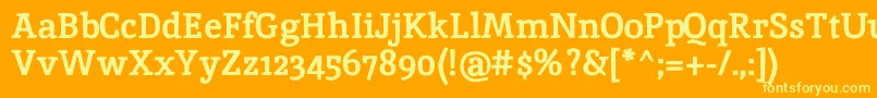 InikaBold Font – Yellow Fonts on Orange Background