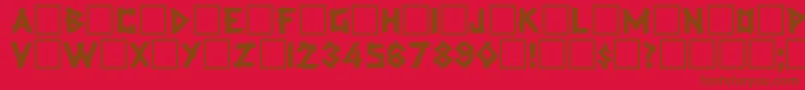 RockmakerRegular Font – Brown Fonts on Red Background