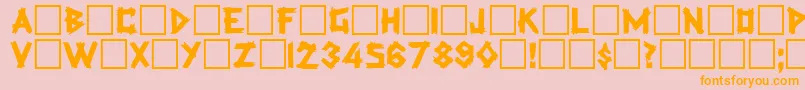 RockmakerRegular Font – Orange Fonts on Pink Background