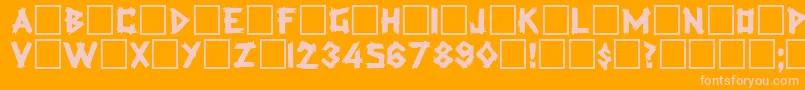 RockmakerRegular Font – Pink Fonts on Orange Background