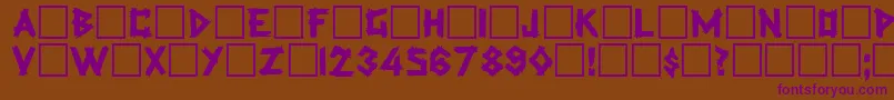 RockmakerRegular Font – Purple Fonts on Brown Background